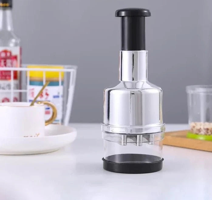 Manual Garlic Cutter – Multi-Function Stainless Steel Vegetable Chopper